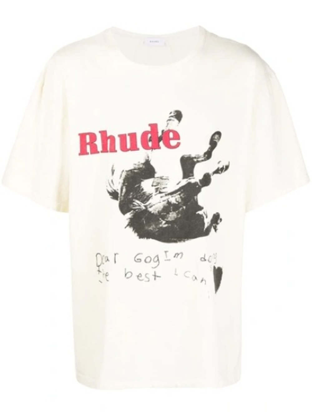 Rhude off-white Falling Horse tee